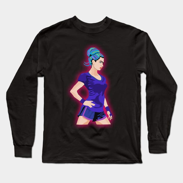 Women Soccer Long Sleeve T-Shirt by Womens Art Store